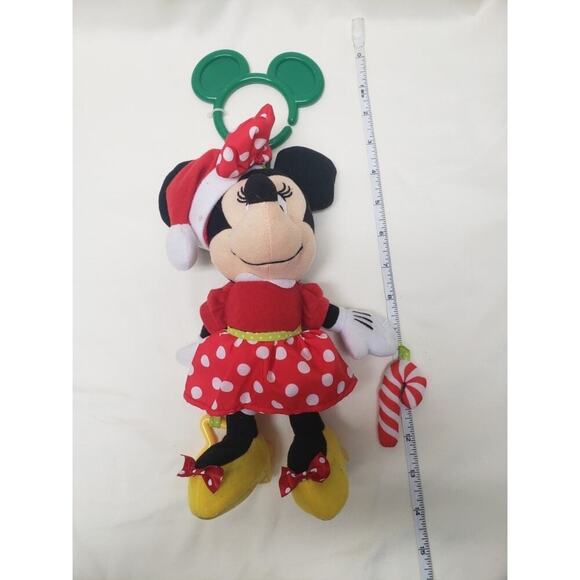 Disney Baby Minnie Mouse On The Go Activity Teething Toy Santa Hat & Candy Cane - Picture 12 of 12